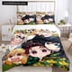 thumbnail image 1 of Anime Demon Slayer Print Bedding Set 2/3pieces Nezuko Bed Linen Double Size Duvet Cover Set Kids Adults Gift Bed Sheets, 1 of 5
