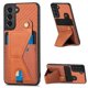 thumbnail image 1 of Funda Resistente para Samsung Galaxy S21 con Tarjetero y Soporte, Diseño Magnético Marrón, 1 of 5