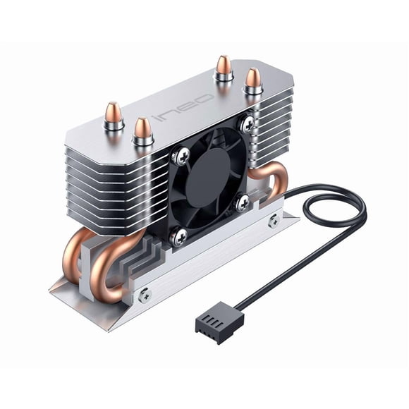 Cooler SSD ineo M.2 2280 PCIe 5 Rocket con disipador de calor y ventilador