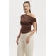 thumbnail image 2 of Polera Mujer Ajustado Nudo Café Oscuro, 2 of 4