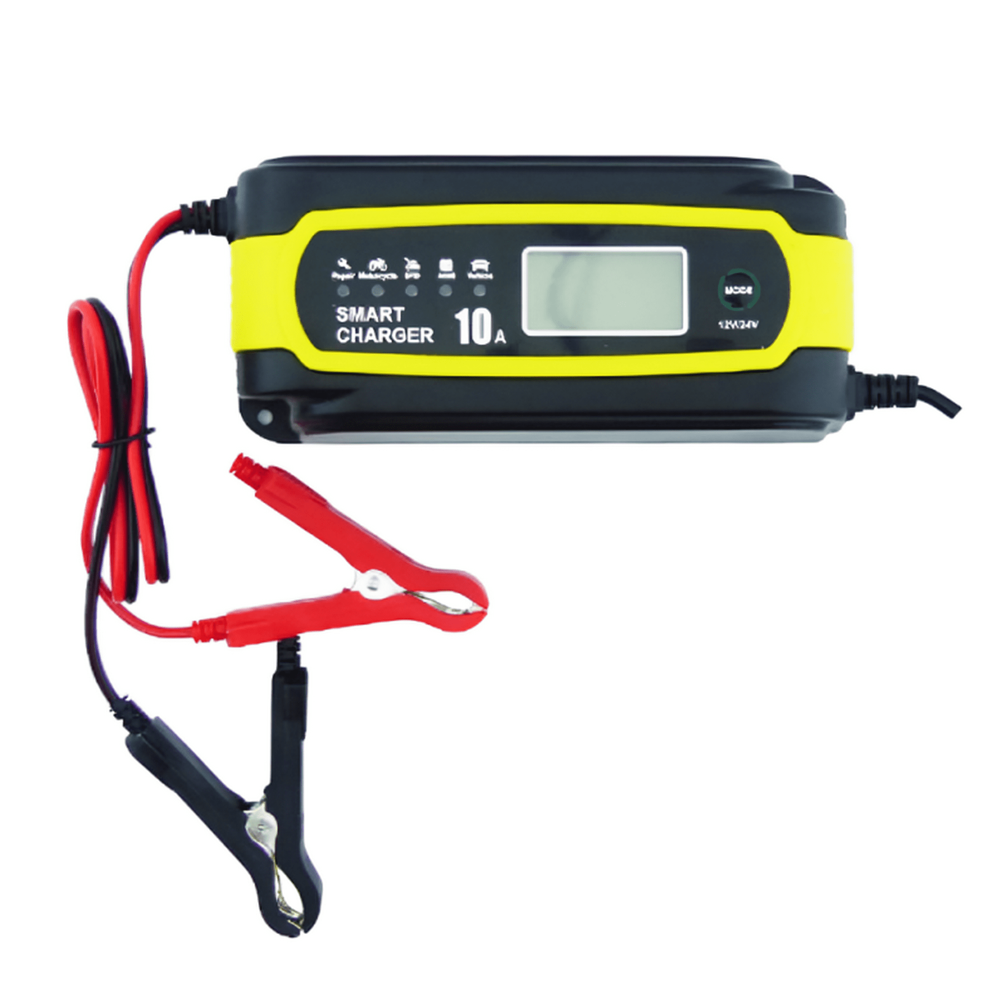 Genericio - Cargador Batería Inteligente 10a 12/24v Con Pinzas
