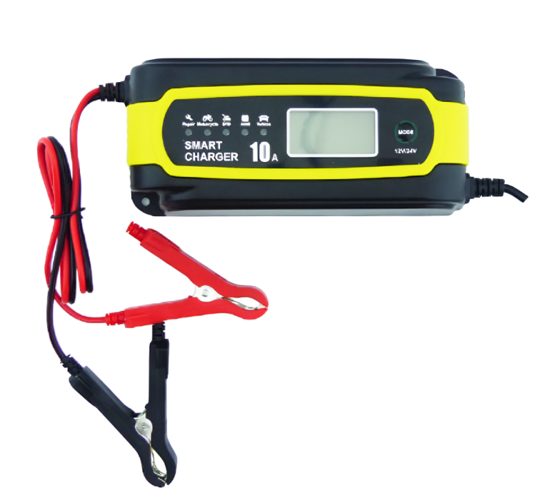 Genericio - Cargador Batería Inteligente 10A 12/24V Con Pinzas