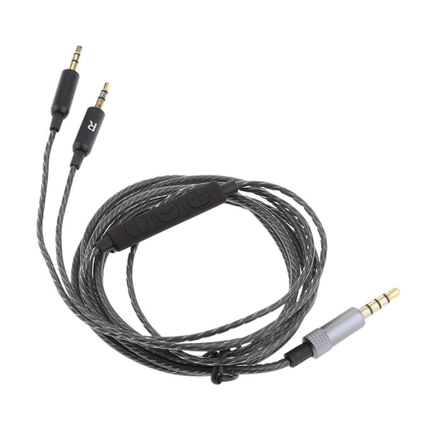 Cable De 3,5 Mm A 2,5 Mm Con Micrófono De Repuesto Para Auriculares Sol Republic, Color Negro
