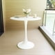 thumbnail image 2 of 31.5" White Round Dining Table, Tulip Table Kitchen Dining Table 2-4 People with MDF Table Top & Pedestal Base, Mid-Century End Table Leisure Coffee Table Office Living Room Table, 2 of 3
