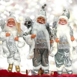 N-Ofertas - Viejo Pascuero Adorno Navideño Decorativo 45 Cm Blanco