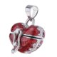 thumbnail image 5 of medallón amor corazón esmalte cremación recuerdo urna colgante ceniza sostenedor rojo, 5 of 5
