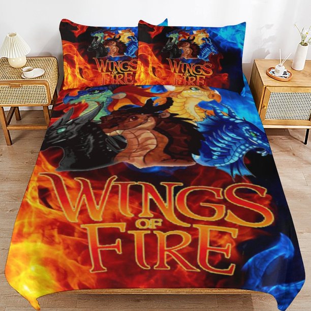 Wings Of Fire WOF Comforter Set 3 Pieces Quilt Cover Set Soft Bedding Sets for All Seasons