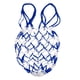 thumbnail image 1 of Bolsa De Malla Para Pelota De Baloncesto, Soporte Para Bolsa De Red De Almacenamiento De Malla, Azul Y Blanco, 1 of 3