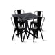 thumbnail image 1 of Mesa restaurant 80x80 Polipropileno + 4 Sillas Tolix - Negra, 1 of 8