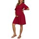 thumbnail image 4 of INSPIRE CHIC Vestido de maternidad para el Día de la Madre de las mujeres, bohemio, con volantes en capas, manga acampanada, casual, cuello en V, vestido de embarazo boho, talla L, rojo, 4 of 6