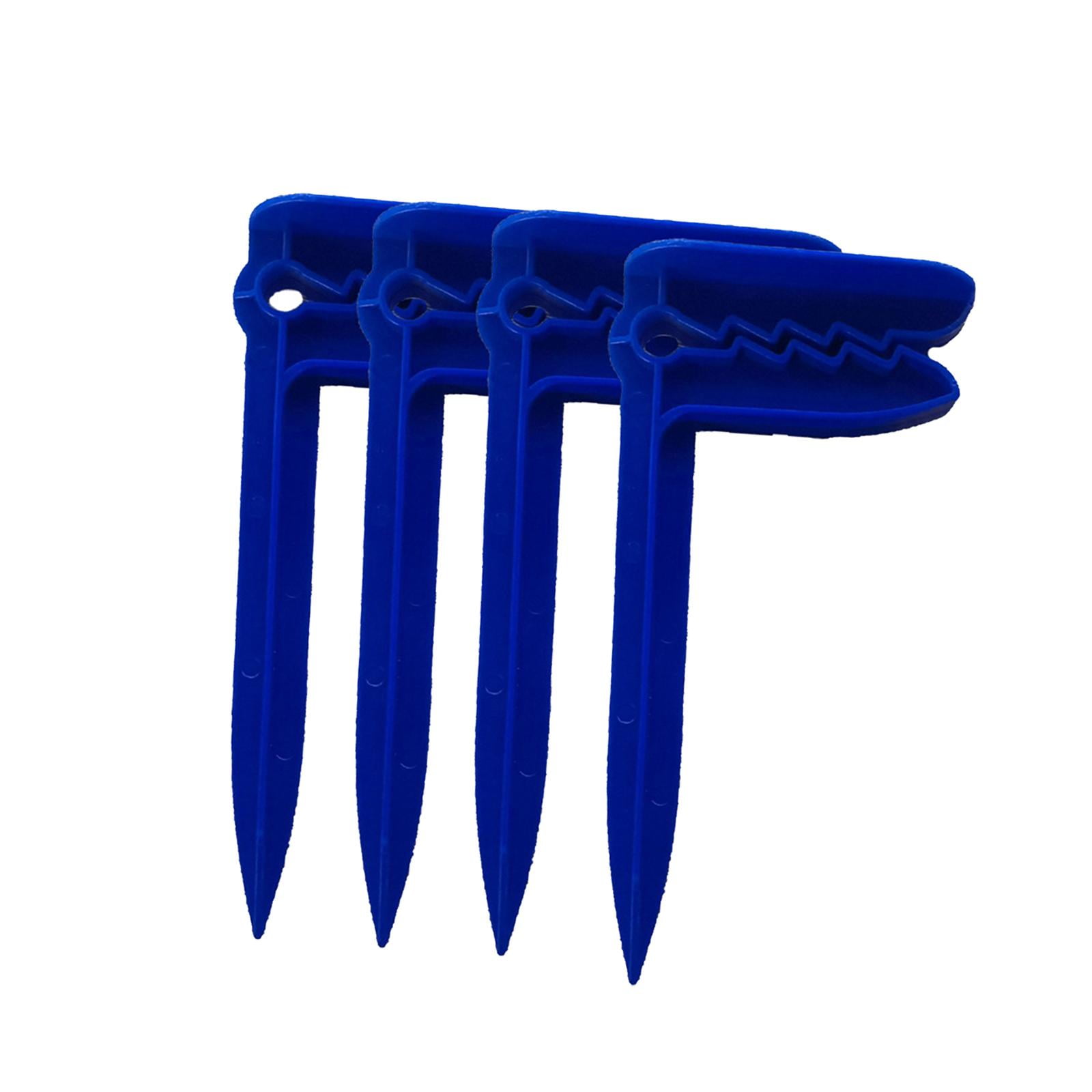 Ioensy - 4 Pinzas Para Estacas De Playa, Para Exteriores, Para Toallas De Playa, Para Viajes, Color Azul Oscuro