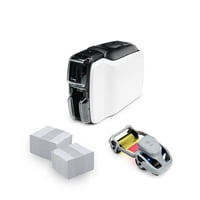 Impresora De Credenciales Zebra Zc100 + 200 Tarjetas + Cinta