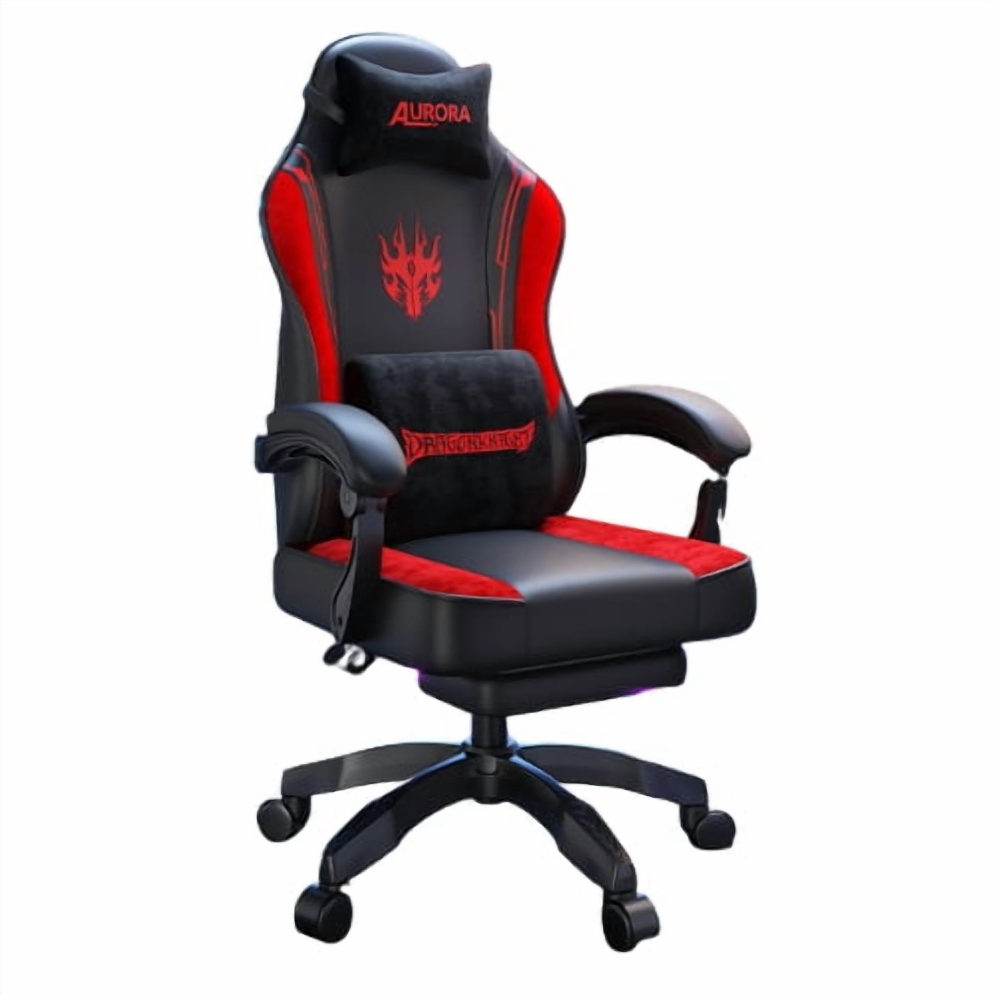 Crusec - Silla Gamer Con Soporte Lumbar Reclinable 135° Y Reposapies