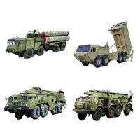 Magideal - 4 Piezas Vehículos De Misiles Modelos De Vehículos Blindados Regalo De Cumpleaños De Vehículos Asamblea Para Niños Decoración Del Hogar Decoración Del