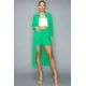 thumbnail image 1 of Conjunto de Blusa Larga de Gasa con Botones, Manga Larga, Abertura Lateral y Shorts, 1 of 4