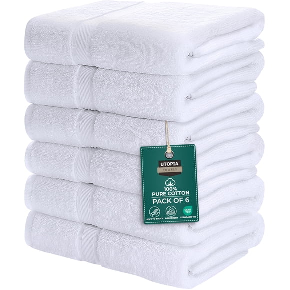 Juego De Toallas De Baño 61 X 122 Cm 18 Piezas Blanco