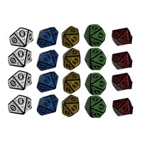Magideal - 20 Piezas D10 Juego De Dados De 10 Caras Juegos De Mesa Para Rpg Bar Juguetes Enseñanza De Matemáticas Juegos De Rol Dados Poliédricos 16Mm Dados