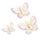 thumbnail image 1 of 3 Piezas De Adornos Para Tartas De Mariposas, Adornos Para Cupcakes Pequeños De Feliz Cumpleaños Para Bodas, Morados, 1 of 2