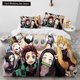 thumbnail image 1 of Demon Slayer Bedding Set Kamado Nezuko Duvet Cover Set Bedspread Pillowcase Full Size Bed Linen Kids Teen Gift Bed Sheets, 1 of 5