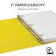 thumbnail image 3 of Binder Samsill - Anillo duradero en D de 1 pulgada (4 unidades), color amarillo, 3 of 8