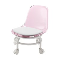 Bothyi - Taburete Bajo Con Ruedas Y Taburete Giratorio Con Respaldo Para Limpieza De Flexiones De Salón