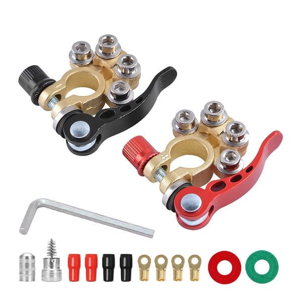Conectores para terminales de batería de coche Moly Magnolia, 4 vías, 2 unidades