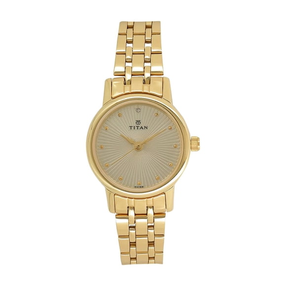 Reloj Titan Karishma Revive para mujer 2593YM01 con esfera champán