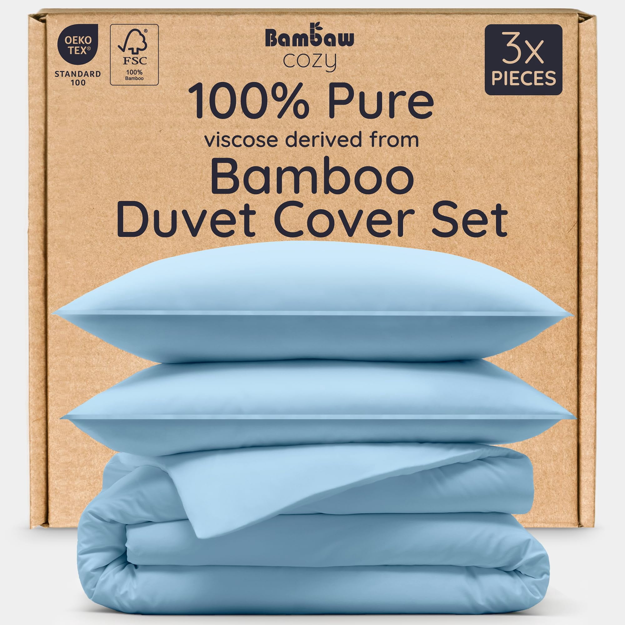 Juego De Funda De Edredón Bambaw, 100% Viscosa, Derivado De Bamboo King