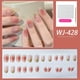 thumbnail image 1 of 24 Pcs Rose Gold Design False Nails Artificial Acrylic Nail Tips Press On Nails Medium Length Ballerina Full Cover Coffin Nails Nail Art Tools, 1 of 2