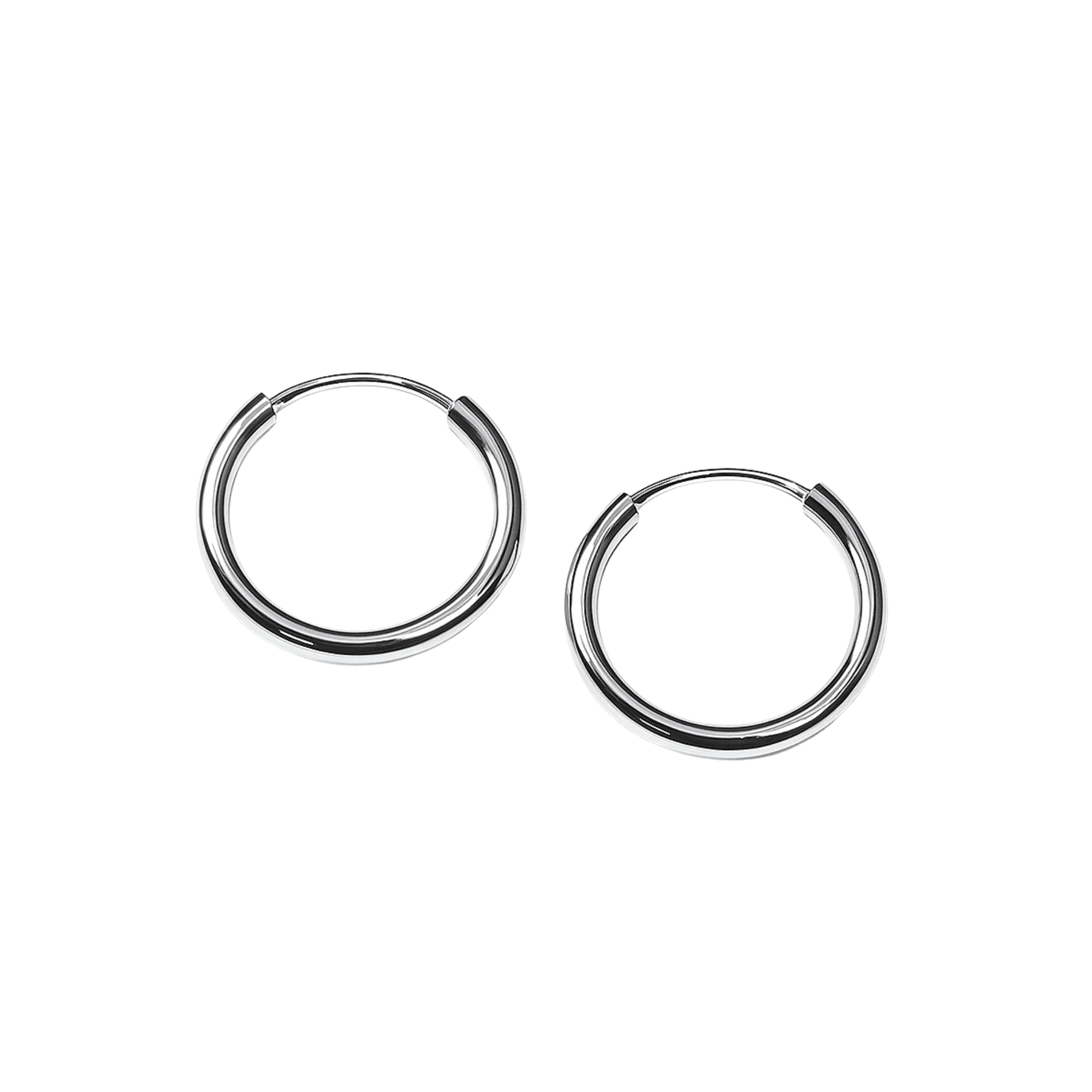 Joyas Adonis - Aros Tubo Plata 925 Diámetro 20 Mm