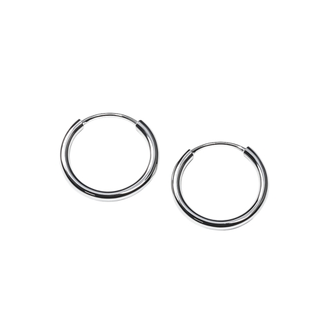 Joyas Adonis - Aros Tubo Plata 925 Diámetro 20 Mm