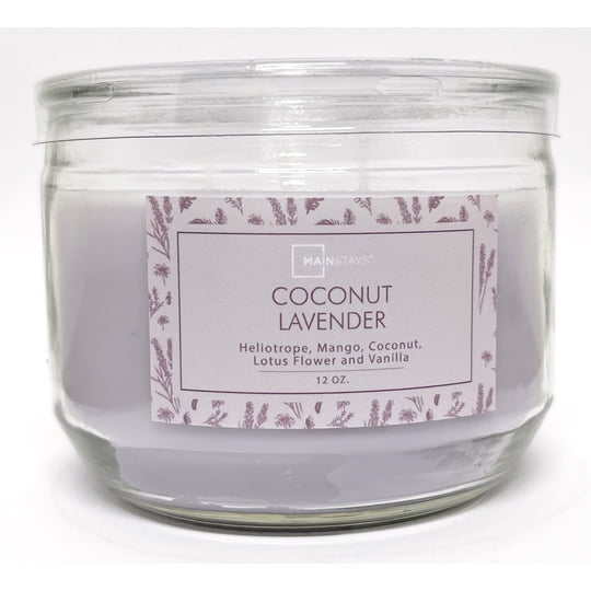 Velas Y Esencias Aromática Coconut Milk & Lavender Morado 1 Un Mainstays