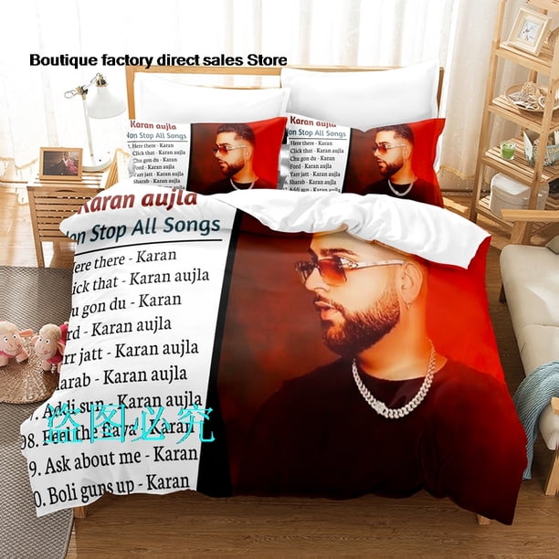 Karan Aujla Celebrity album Bedding Set Single Twin Full Queen King Size Bed Set Adult Kid Bedroom Duvetcover Sets Bed Sheets