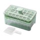 thumbnail image 3 of Tipo De Prensa Bandeja De Cubitos De Hielo Reutilizable Ahorre Espacio Para Bebidas Congelador Enfriamiento 2 Capas Verde, 3 of 3