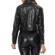 thumbnail image 3 of INSPIRE CHIC Chaqueta Metálica Brillante Holográfica para Mujer con Botones de Motociclista L Negro, 3 of 6