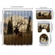 thumbnail image 4 of 1pc Mountain Elk Print Shower Curtain Set with 12 Hooks, Non-Slip Bathroom Rug, Toilet U-Shape Mat, and Toilet Lid Cover Pad - Stylish and Functional Bathroom Decor, 4 of 4
