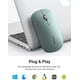 thumbnail image 5 of Ratón Inalámbrico, Bluetooth Usb 2.4g, Ratón Silencioso Inalámbrico, 4000 Dpi Batería De Larga Duración Compatible Con Macbook Pro/air Ipad Computadora Portátil Windows Linux Macos, Verde, 5 of 7