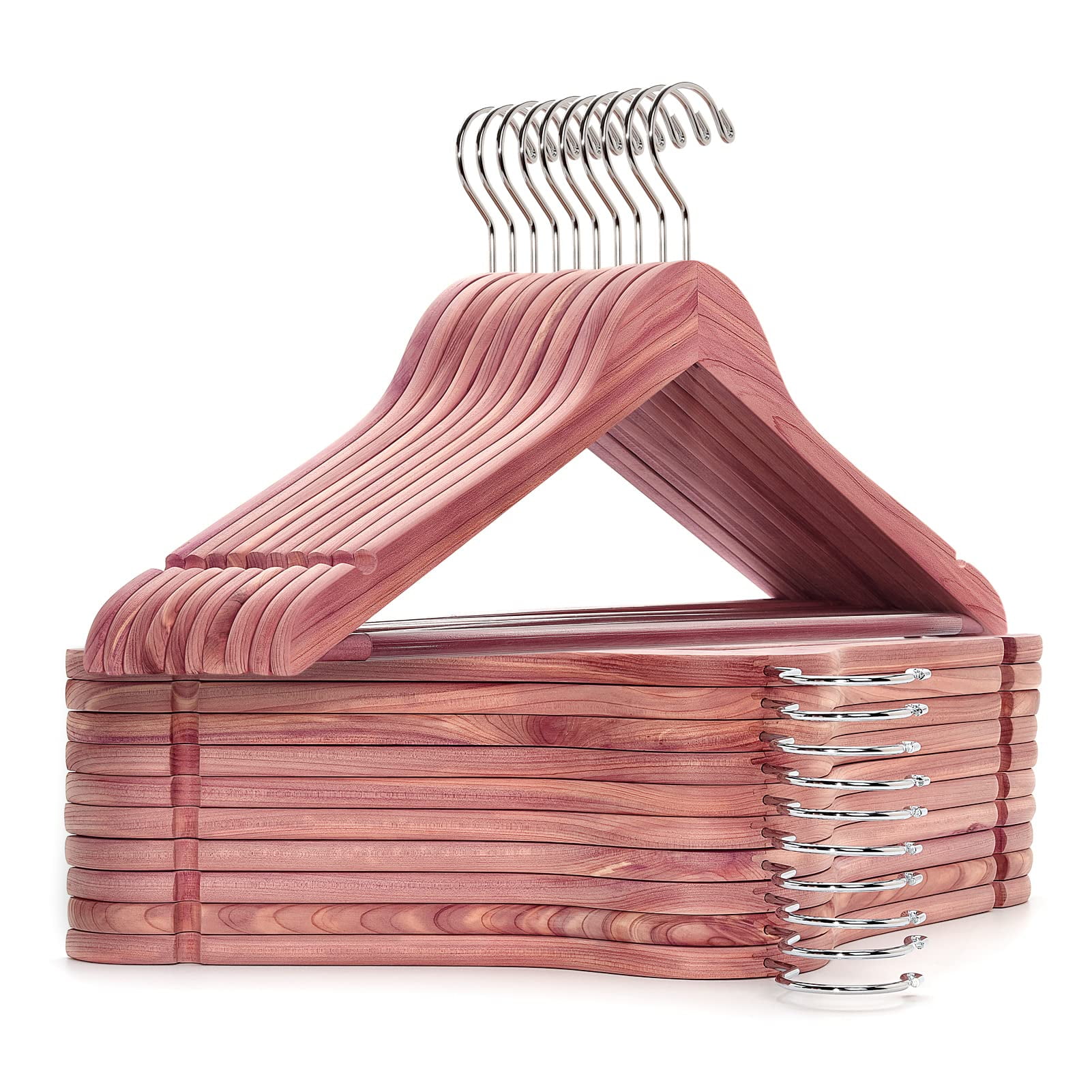 Percheros De Madera Amber Home American Red Cedar, Paquete De 16