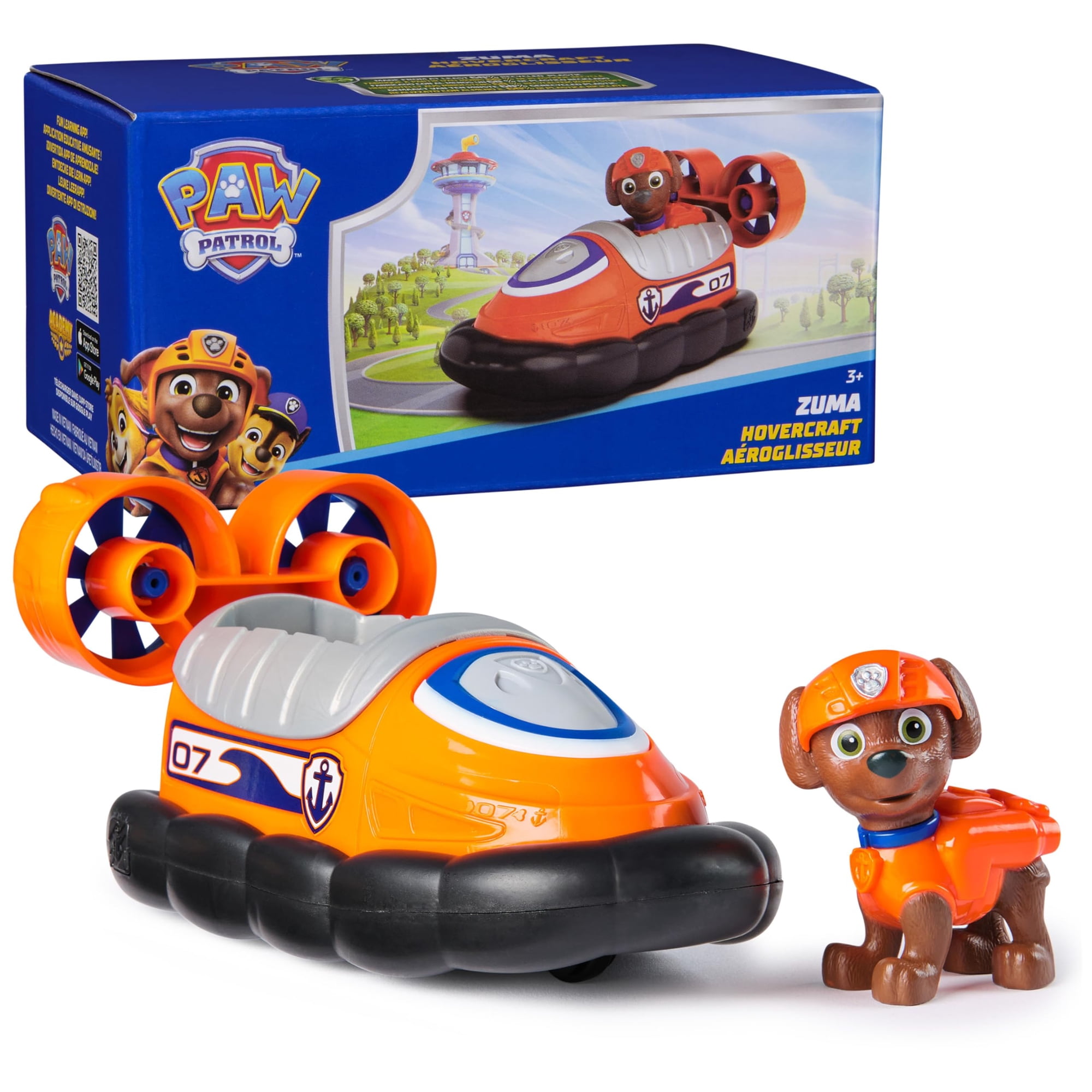 Vehículo De Juguete Paw Patrol Zuma's Hovercraft Con Figura De Acción