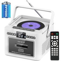 Reproductor De Cd Boombox Jazmm Con Bluetooth, Casete Y Radio