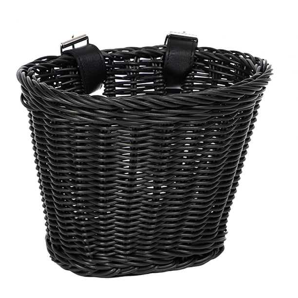 Cesta de almacenamiento para manillar de bicicleta para hombre, cesta ajustable para bicicleta, contenedor para objetos personales, accesorio versátil Negro