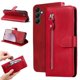thumbnail image 1 of Funda tipo cartera para Samsung Galaxy A14 5G con bolsillo con cremallera y ranuras para tarjetas – Función de soporte Rojo, 1 of 6