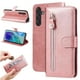thumbnail image 5 of Funda con Cremallera para Samsung Galaxy M55 5G, Carcasa Cartera de Cuero PU con Soporte y Tarjetero, 5 of 6