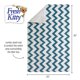 thumbnail image 5 of Tapete para arena Fresh Kitty 102 cm x 64 cm con patrón chevron azul y blanco, 5 of 5