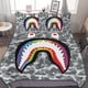 thumbnail image 1 of Hip Hop Camouflage Bape SharkBedding Sets 3 Pieces Warm Soft Duvet Cover Set for Fans Kids Teens Girls Room Decor Lightweight Breathable, 1 of 5