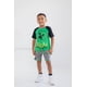 thumbnail image 3 of Conjunto de Remera y Shorts para Niños Minecraft Creeper Verde y Gris, 3 of 8