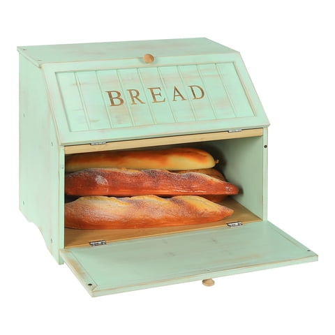 Panera Homekoko De Madera De Bambú De Doble Capa De Gran Capacidad