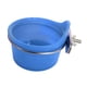 thumbnail image 2 of Comedero para pájaros, para jaula de agua para alimentos, portátil, fácil de limpiar con soporte de material acero inoxidable, de alimentación , Azul, 2 of 5