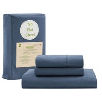 Sábana Bajera Lane Linen 100% Algodón Orgánico Full Estate Blue