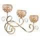 thumbnail image 3 of Portavelas De Cristal Candelabro De 3 Brazos Centro De Mesa De Boda Decoración Para El Hogar Dorado, 3 of 5